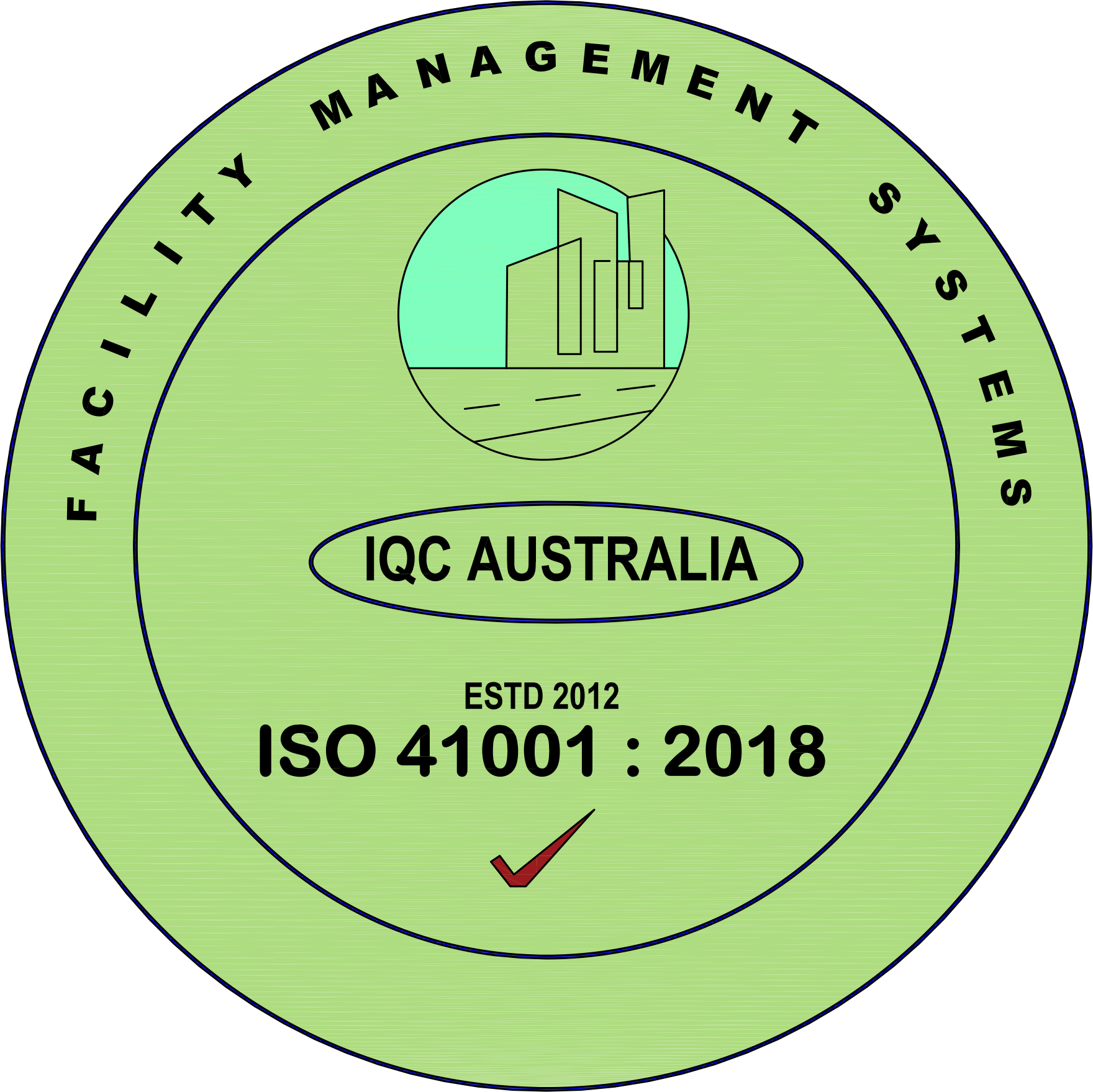 Facility Management Systems ISO 41001 Certification Badge